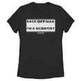 thumbnail image 1 of Women's Ghostbusters Back Off Man I'm a Scientist Graphic Tee Black 2X Large, 1 of 4