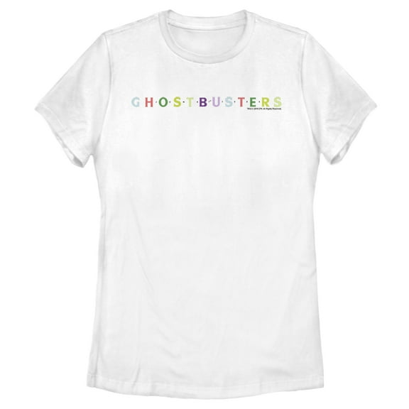 Women's Ghostbusters Colorful Logo Graphic Tee White X Large