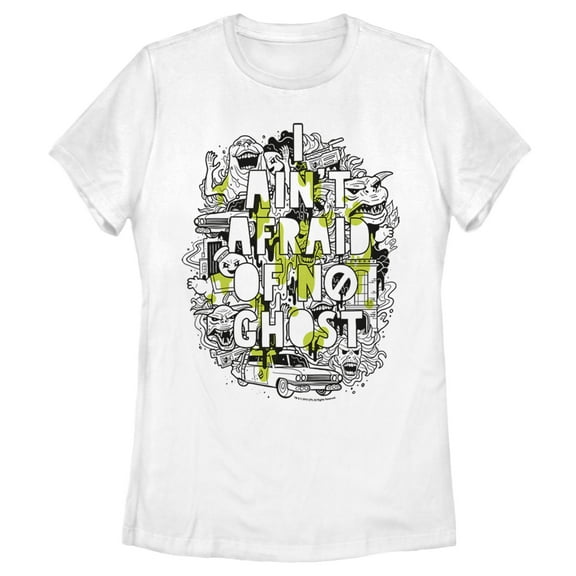 Women's Ghostbusters I Ain't Afraid of No Ghost Monsters  Graphic Tee White 2X Large