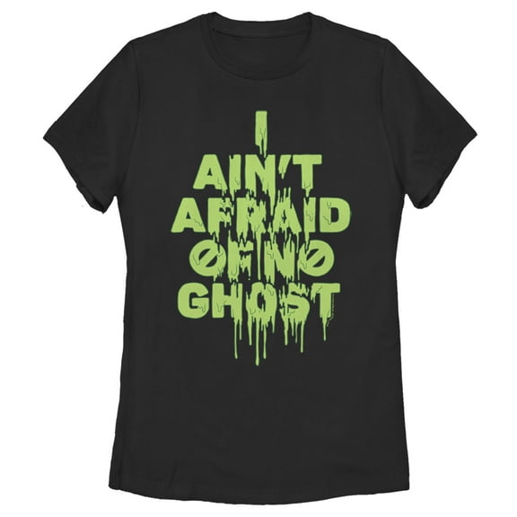 Women's Ghostbusters I Ain't Afraid of No Ghost Streak  Graphic Tee Black X Large