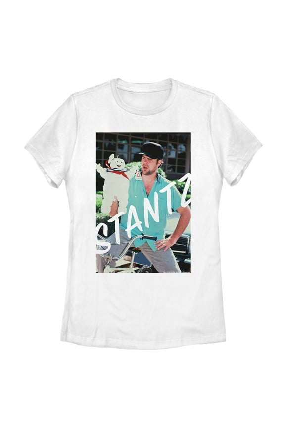 Women's Ghostbusters Ray Stantz Poster Graphic Tee White 2X Large