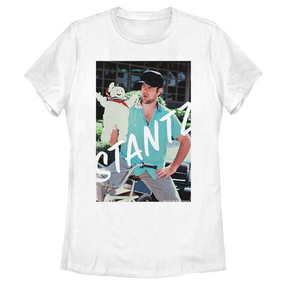 Women's Ghostbusters Ray Stantz Poster Graphic Tee White Medium