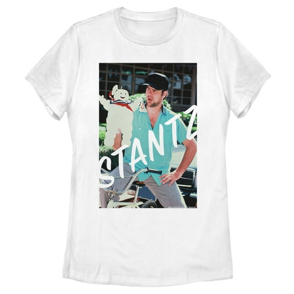 Women's Ghostbusters Ray Stantz Poster Graphic Tee White X Large