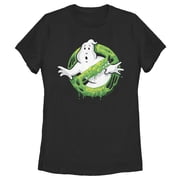 Women's Ghostbusters Slime Logo Graphic Tee Black Small