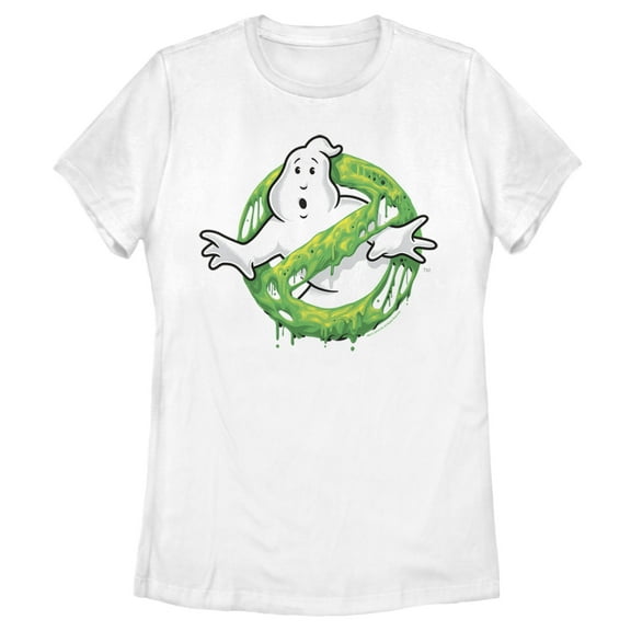 Women's Ghostbusters Slime Logo Graphic Tee White 2X Large