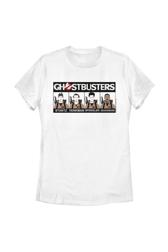 Women's Ghostbusters The Team Line Up Graphic Tee White 2X Large