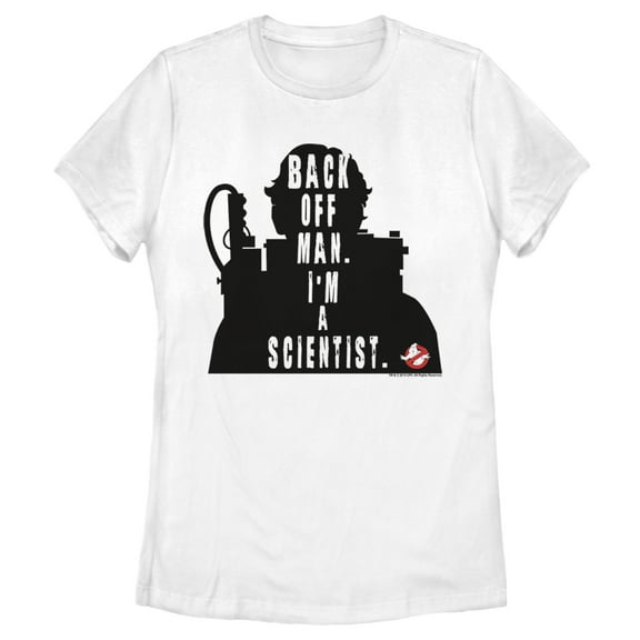 Women's Ghostbusters Venkman Black Silhouette  Graphic Tee White Small