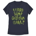 thumbnail image 1 of Women's Ghostbusters Who You gonna Call Collage  Graphic Tee Navy Blue Small, 1 of 4