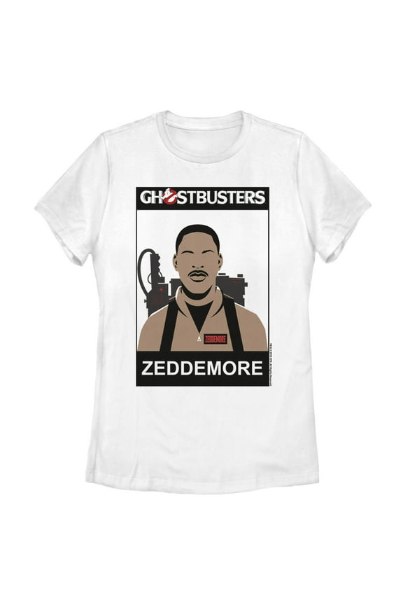 Women's Ghostbusters Zeddemore 2D Cell Shade Graphic Tee White 2X Large