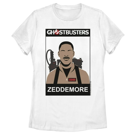 Women's Ghostbusters Zeddemore 2D Cell Shade  Graphic Tee White Small
