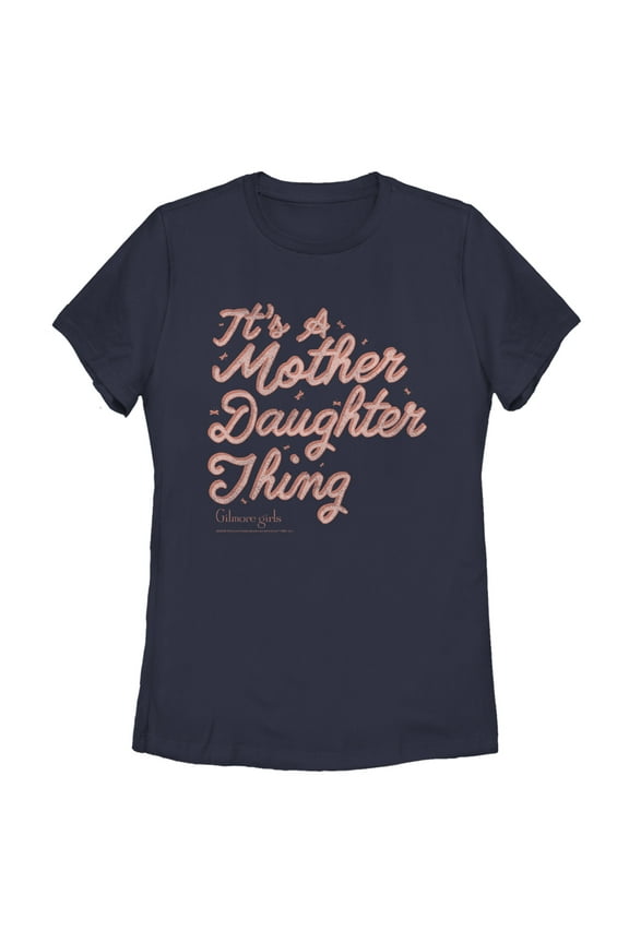 Women's Gilmore Girls It’s a Mother Daughter Thing  Graphic Tee Navy Blue Small