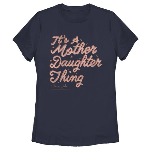 Women's Gilmore Girls It’s a Mother Daughter Thing Graphic Tee Navy Blue Small