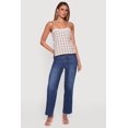 thumbnail image 1 of Women's Gingham Tie Shoulder Open Back Cami, 1 of 4