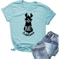 thumbnail image 1 of Women's Giraffe Print Basic Crew Neck T-Shirt Summer Solid Short Sleeve Loose Tops, 1 of 4