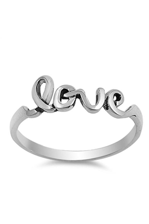 Women's Girlfriend Love Promise Ring .925 Sterling Silver Band Jewelry Female Male Unisex Size 9