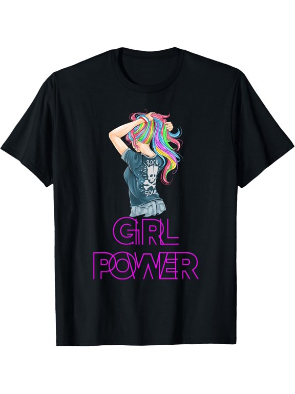 Women's Girls Motivational Quotes Girl Power Graphic Design T-Shirt men and women can wear, black, white, gifts