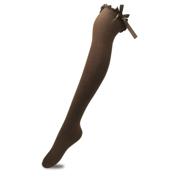 Women's Girls Thigh High Stockings Over the Knee Socks with Satin Bows