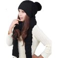 thumbnail image 1 of Women's Girls Winter Warm Cozy Fashion Knitted Hat Beanie cap Scarf Scarves Seasonal Gift Set, 1 of 3