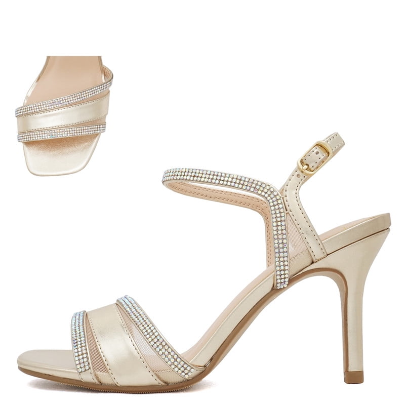 Women’s Glamour Gold Evening Dress Sandals