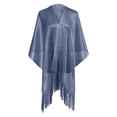 thumbnail image 1 of Women's Glitter Metallic Shawl Wrap Wedding Prom Party Sheer Mesh Open Front Cape Navy One Size, 1 of 2