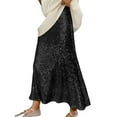 thumbnail image 1 of Women's Glitter Sequin A Line Skirt Elegant High Waist Slim Long Skirt Shiny Partywear Summer Streetwear Fashion Ladies Skirt, 1 of 2
