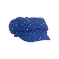 thumbnail image 1 of Women's Glitter Sequin Trim Newsboy Style Relaxed Fit Hat Cap - Royal, 1 of 4
