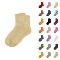 thumbnail image 1 of Women's Glitter Sparkle Slouch Socks 2026 Stretch Fashion Casual Cute Comfortable Mid Calf Socks, 1 of 4