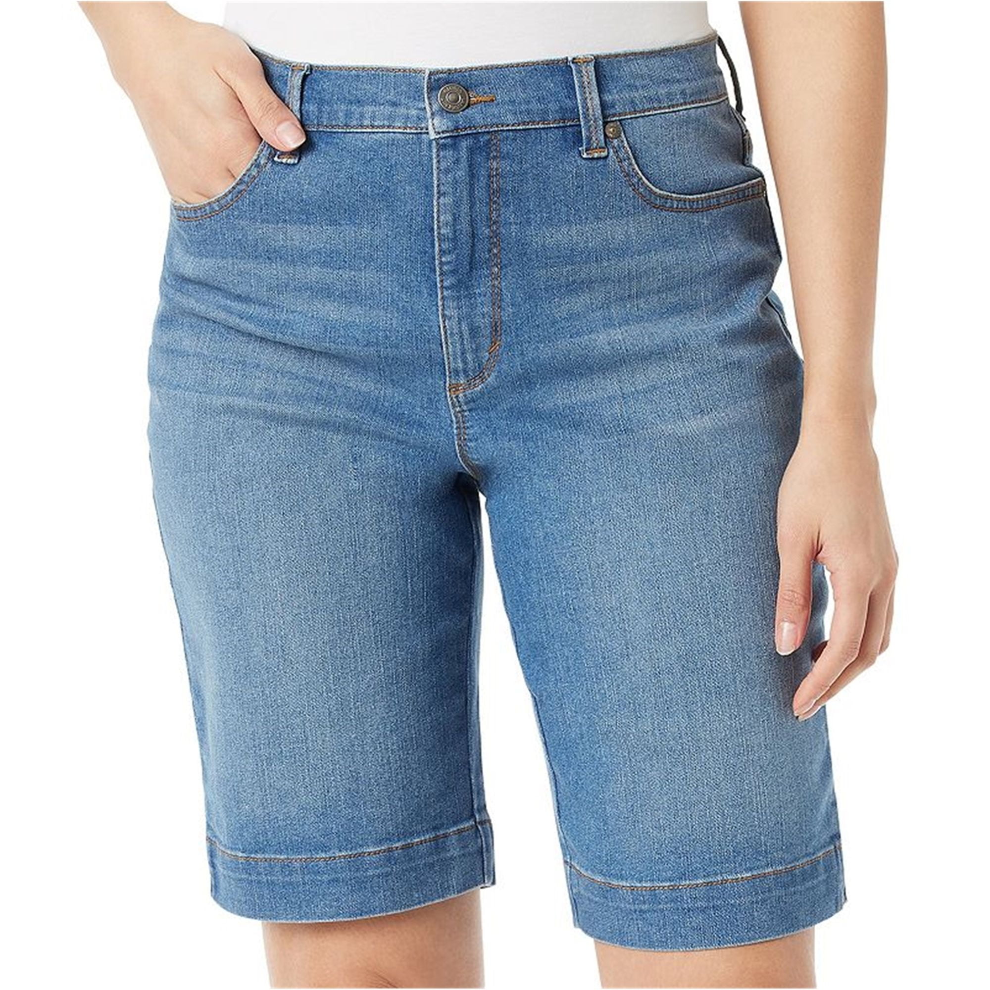 パンツ ASPESI Women Shorts  Burmudas G 0175 P514 10098 231049 BLUE Gloria Vanderbilt Womens Slimming Casual Bermuda Shorts
