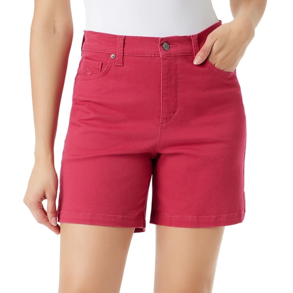 Women's Gloria Vanderbilt Amanda Shorts Color: Pink Aster Size: 12