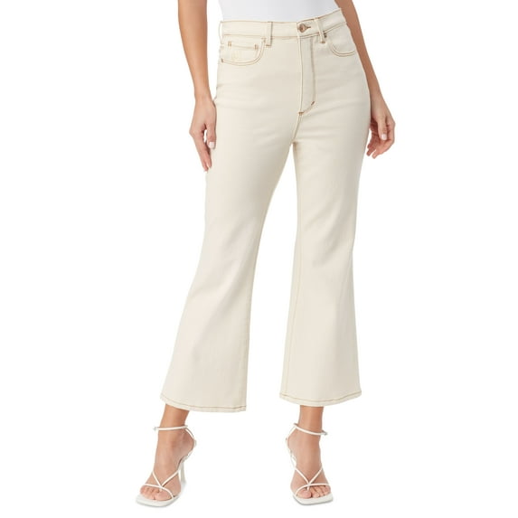 Women's Gloria Vanderbilt x Christian Siriano Chrissie Cropped Flared Jeans Natural Beige 6