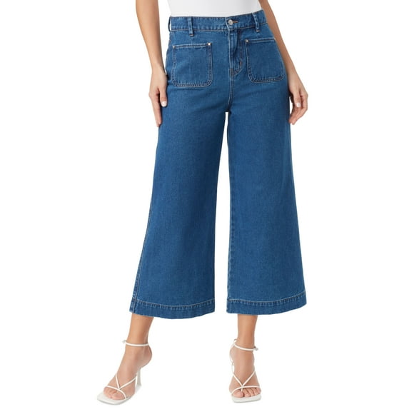 Women's Gloria Vanderbilt x Christian Siriano Patch-Pocket Wide-Leg Jeans Bayside Wash 6