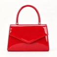 thumbnail image 1 of Women's Glossy Patent Leather Top Handle Clutch Purse for Wedding Party Evening, 1 of 7