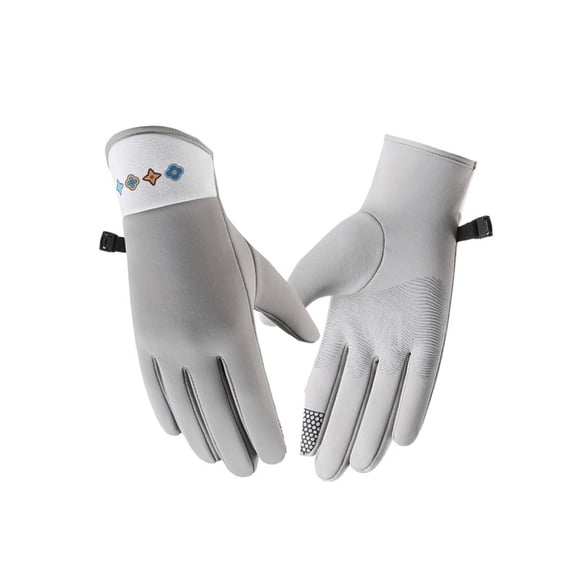 Women's Gloves Autumn/Winter Premium Fleece-Lined Warm Waterproof Gloves Thin Style for Outdoor Use