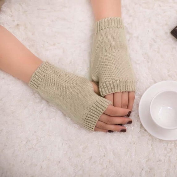 Women's Gloves, Fingerless Knit Arm Warmers, Winter Soft Mitten Gloves, Long Gloves for Women, Cold Weather, Fashion, Warm Arms & Free Fingers Baberdicy, Ideal for Women