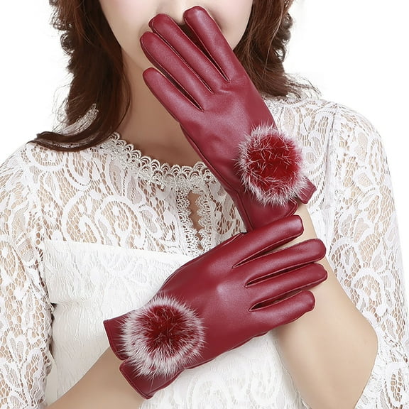 Women's Gloves Mittens Fashion Fleece Lined Gloves Womens Lambskin Leather Driving Gloves, Women's Accessories Gloves Mittens