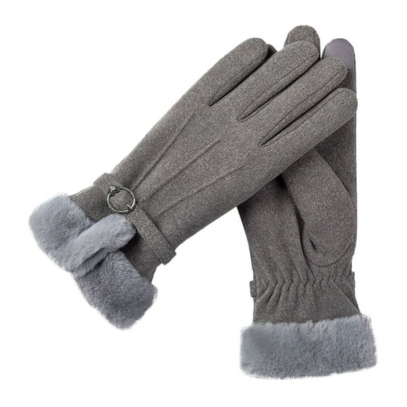 Women's Gloves Mittens Ladies Fashion Warm Gloves Outdoor Riding Driving Cute Bow Plus Fleece Touched Screen Nonslip Gloves, Women's Accessories Gloves Mittens