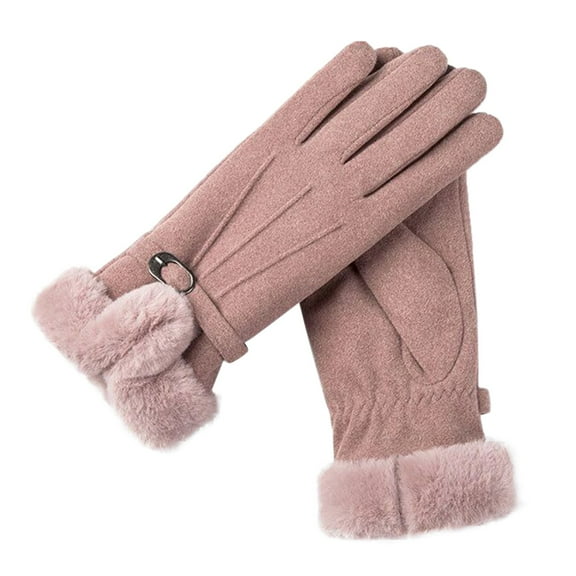 Women's Gloves Mittens Ladies Fashion Warm Gloves Outdoor Riding Driving Cute Bow Plus Fleece Touched Screen Nonslip Gloves, Women's Accessories Gloves Mittens