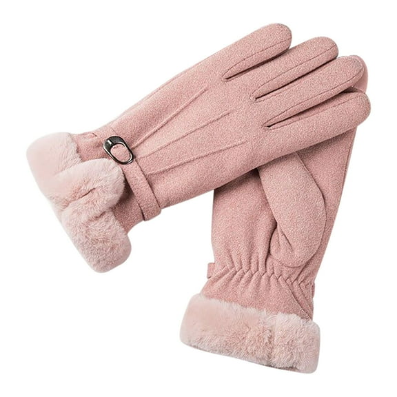 Women's Gloves Mittens Ladies Fashion Warm Gloves Outdoor Riding Driving Cute Bow Plus Fleece Touched Screen Nonslip Gloves, Women's Accessories Gloves Mittens