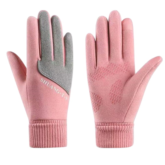 Women's Gloves Mittens Ladies Winter Fleece Thickening Elastic Edge Cold Proof Outdoor Driving Riding Sports Non Slip Touched Screen Gloves Unisex, Women's Accessories Gloves Mittens