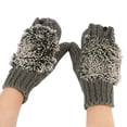 thumbnail image 1 of Women's Gloves Mittens Winter Fashion Warm Knitted Gloves Thickened And Velvet Head Hedgehog Gloves, Women's Accessories Gloves Mittens, 1 of 4