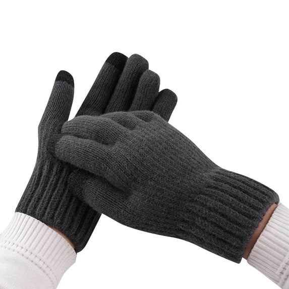 Women's Gloves Mittens Winter Mens Warm And Thick Cold Proof Solid Color Screen Gloves, Women's Accessories Gloves Mittens