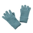 thumbnail image 1 of Women's Gloves Mittens Winter Unisex Knitted Wool Warm Gloves Solid Color Fingerless Mitts Cold Gloves,Women's Accessories Gloves Mittens, 1 of 3