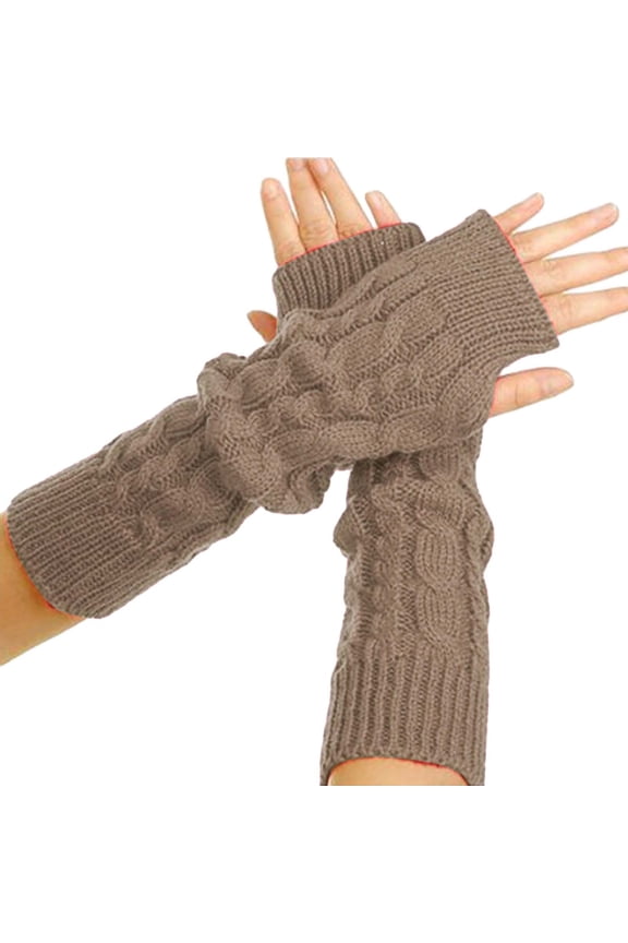 Women's Gloves Mittens Winter Warm And Fashionable Solid Color Knitted Fingerless Gloves For Men And Women,Women's Accessories Gloves Mittens