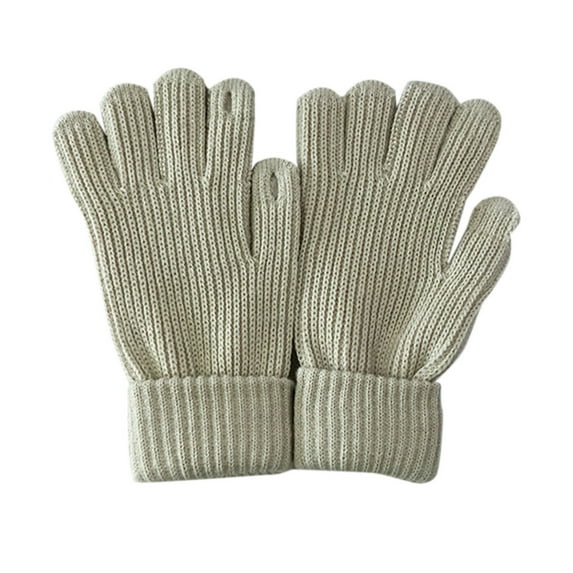 Women's Gloves Mittens Women Autumn And Winter Casual Solid Color Knit Warm Gloves,Women's Accessories Gloves Mittens