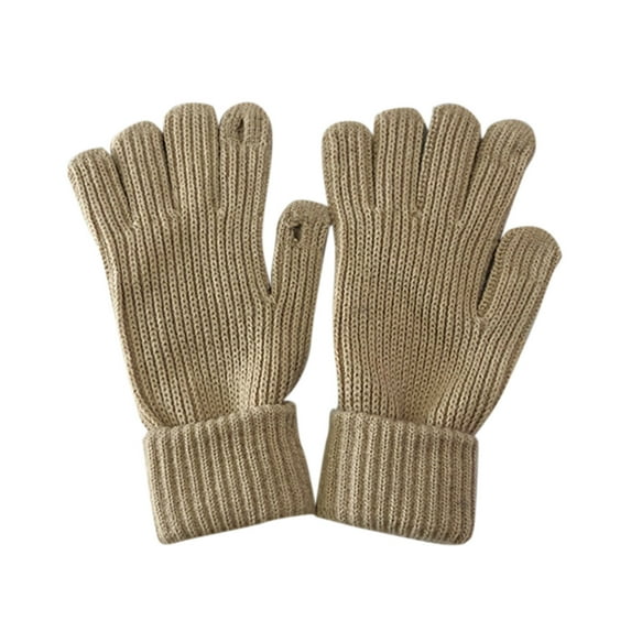 Women's Gloves Mittens Women Autumn And Winter Casual Solid Color Knit Warm Gloves,Women's Accessories Gloves Mittens