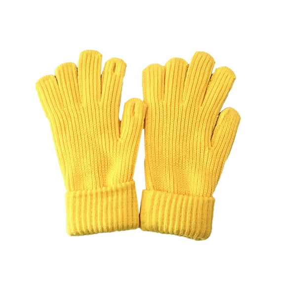 Women's Gloves Mittens Women Autumn And Winter Casual Solid Color Knit Warm Gloves,Women's Accessories Gloves Mittens