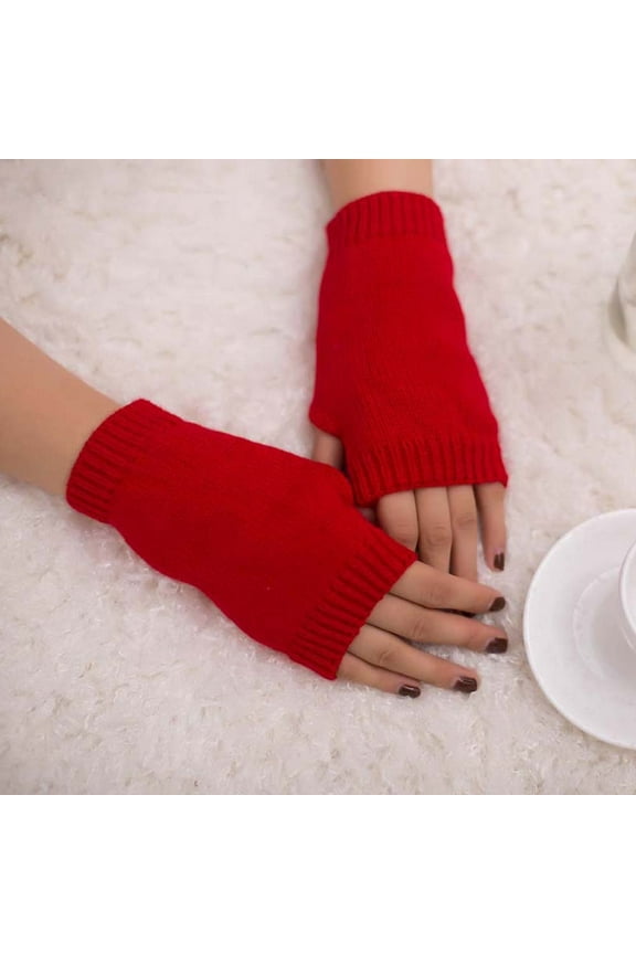 Women's Gloves Mittens Women Girl Knitted Arm Fingerless Warm Winter Gloves Soft Warm Mitten Rd,Women's Accessories Gloves Mittens