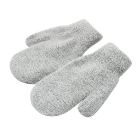 Women's Gloves Mittens Women Mittens Double Cute Stretchy Soft Thickened Cold Solid Color Autumn Winter Girls Gloves For Riding,Women's Accessories Gloves Mittens