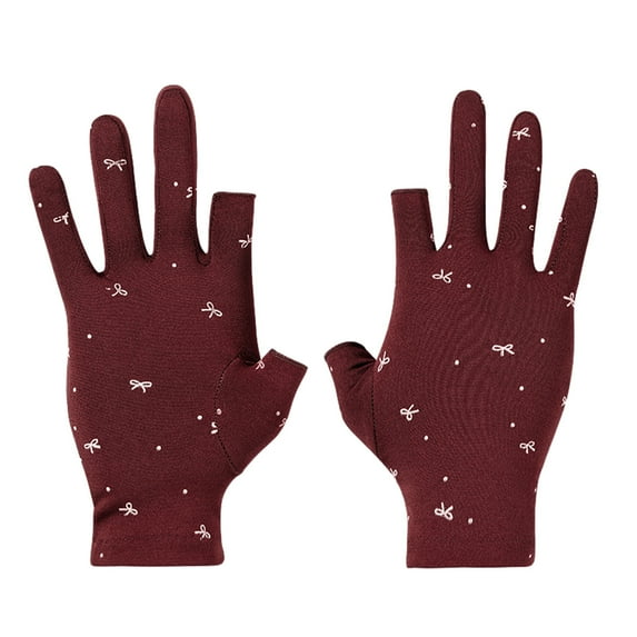Women's Gloves Mittens Women Ski Mittens Winter Keep Warm Wedding Bow Tie Print Windproof Waterproof Golves Outdoor Riding Open Toed Golves, Women's Accessories Gloves Mittens