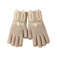 thumbnail image 1 of Women's Gloves Mittens Womens Gloves Winter Knitted Thick Warm Adult Riding Five Finger Warm Gloves, Women's Accessories Gloves Mittens, 1 of 3